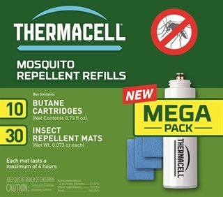 Thermacell R10 Mosquito Repellent Refills, 120 Hrs, 15 ft, Odorless, White