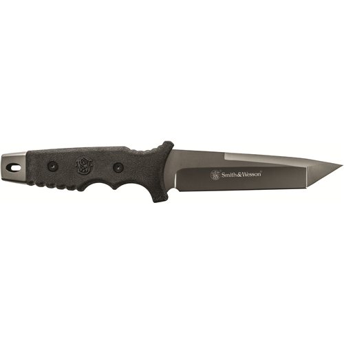 Smith & Wesson SW7 Fixed 5.25in Gray Blade Rubber Handle