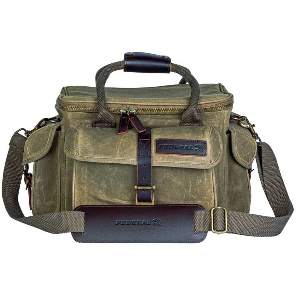 Federal Premium Range Bag OD Waxed Canvas Adjustable Strap FPRBOD - Federal Premium Ammunition