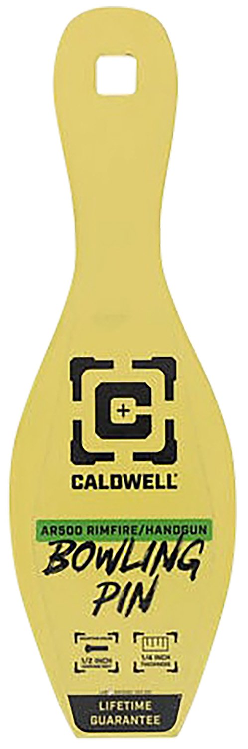 Buy Caldwell AR500 1/4" Rimfire/Handgun Bowling Pin Target Yellow online
