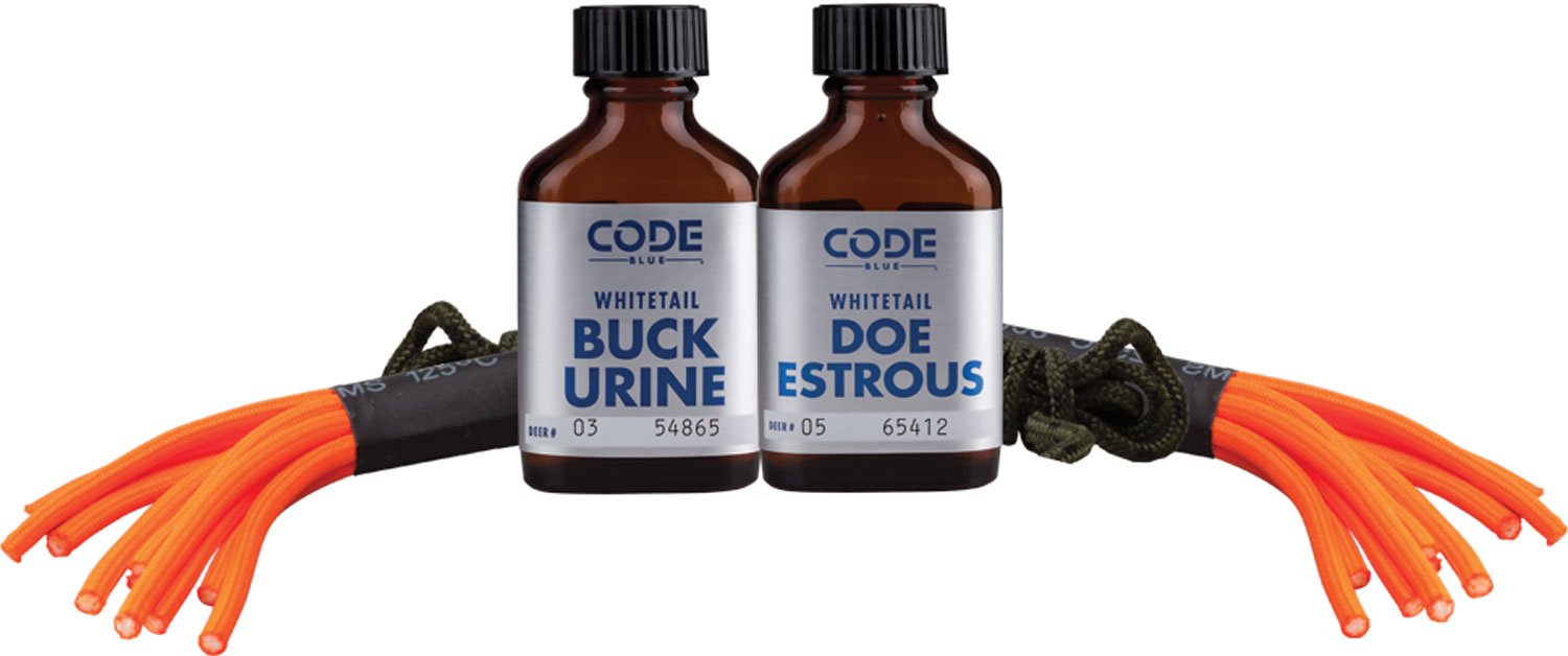Code Blue OA1074 Double Drag Combo Deer Attractant 2 oz Doe/Buck Urine - Code Blue - DEER