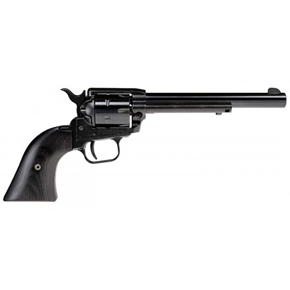 Heritage Rough Rider .22LR Revolver, 4.75" Barrel, Black Oxide Finish, Black Laminate Grip, 6-Round Capacity, Single Action, Fixed Sights - Heritage - 22 LR