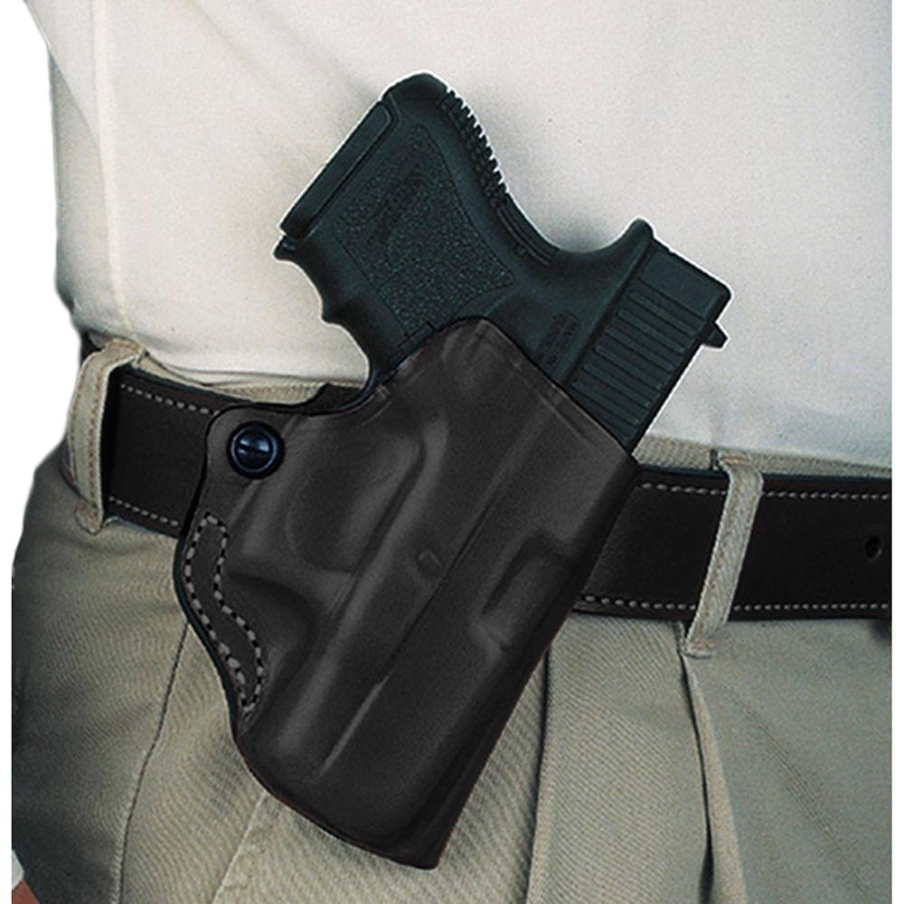 DeSantis 019BA9PZ0 Mini Scabbard RH OWB Leather Holster Black - DeSantis