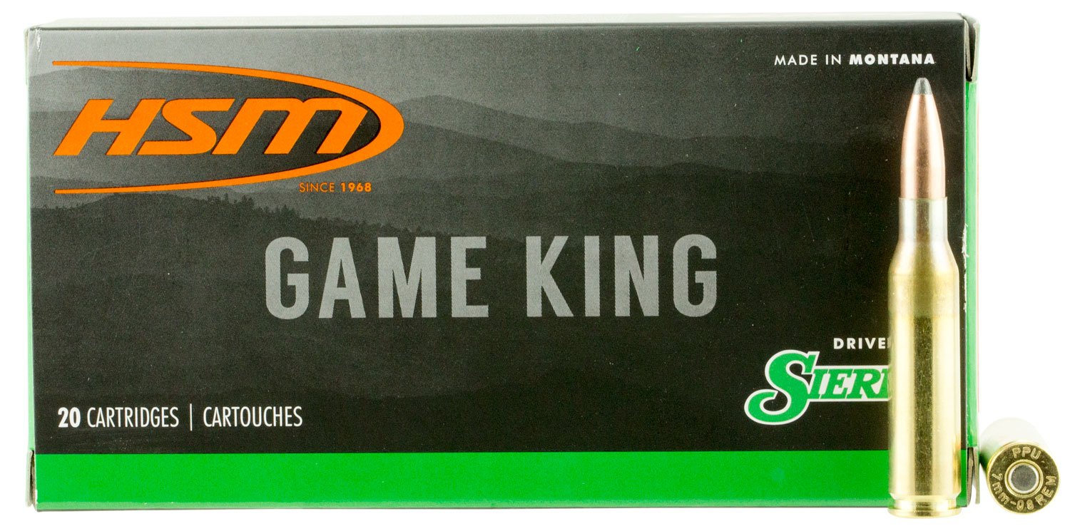 Buy HSM Ammunition 7mm-08 Rem 140gr Sierra GameKing Spitzer BT 20/Box online