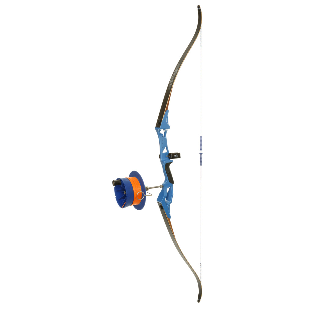 Fin Finder BankRunner 35# Recurve Bow Blue RH with SideWinder Reel