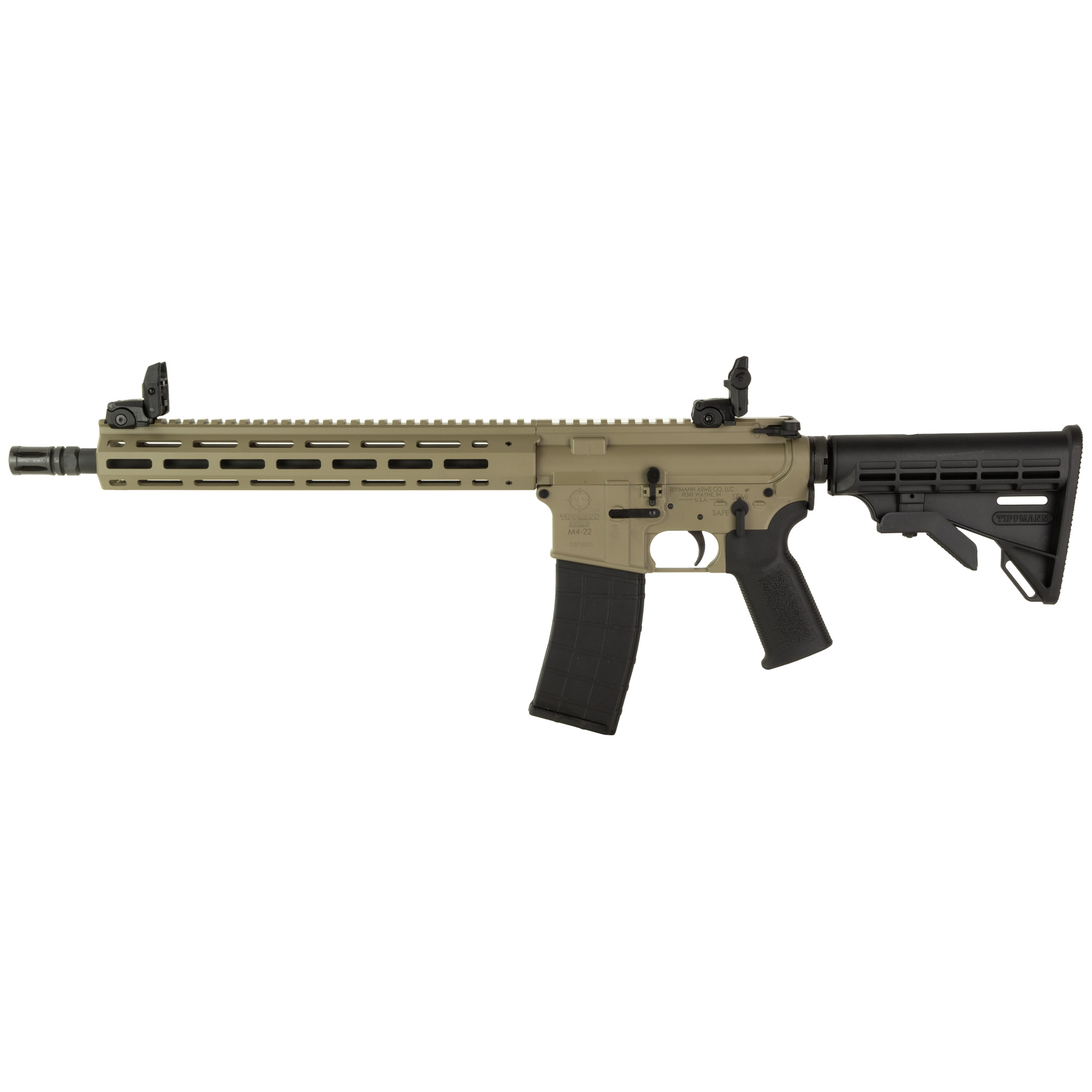 Tippmann M4-22 A101167 22LR Rifle, 16" Barrel, MLOK, FDE, 10 Rounds - Tippmann - 22 LR