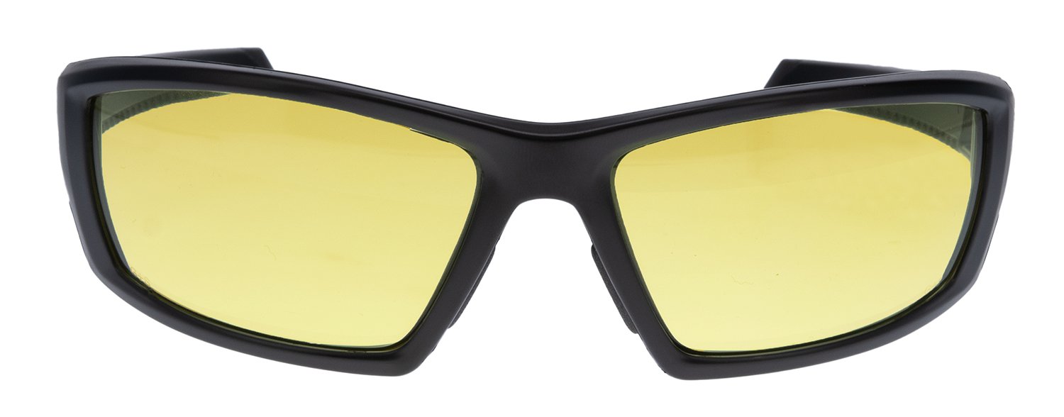 WALKER'S GAME EAR Ikon Vector Full Frame Amber Lens Shooting Glasses w/Case
