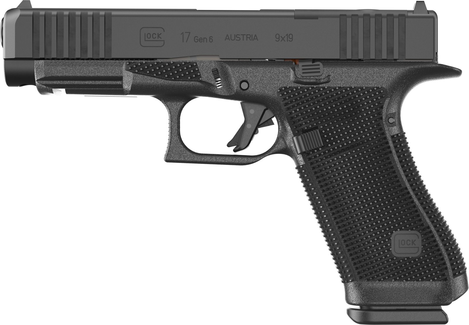 Glock 17 Gen 6 Handgun 9mm Luger 17rd Magazines (3) 4.49 Barrel Black Austria