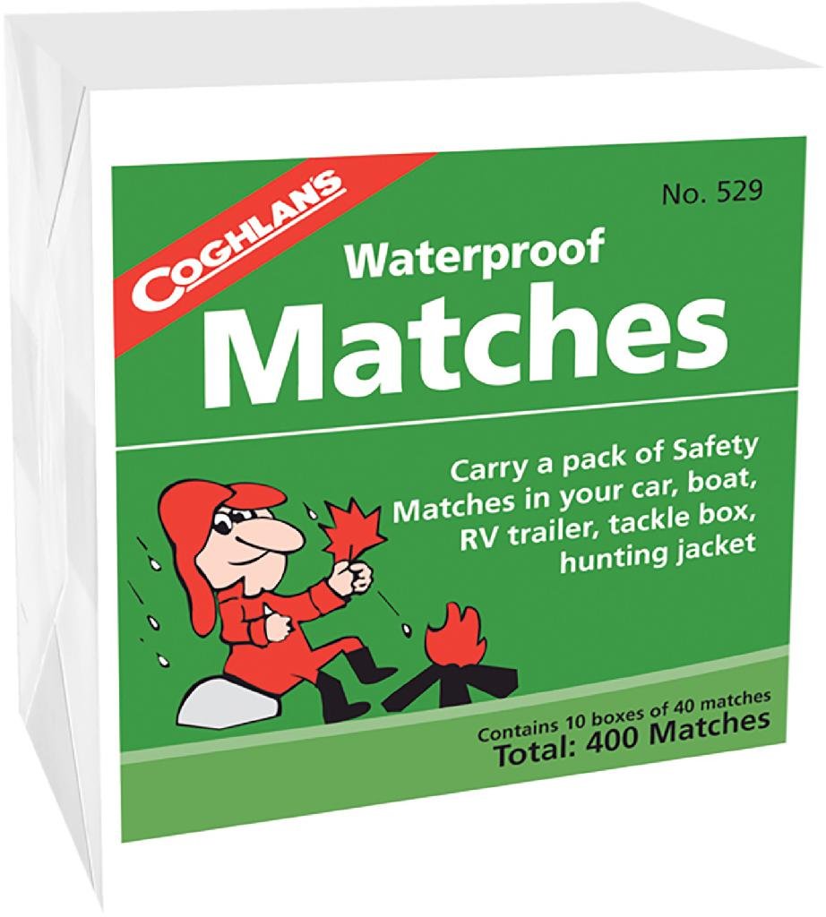COGHLAN'S Waterproof Matches 10-Pack 40/Box, Waterproof Striker