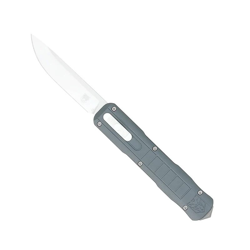 CobraTec CTRPTGYDNS Raptor Grey 3.13" D2 Steel OTF Knife - CobraTec Knives