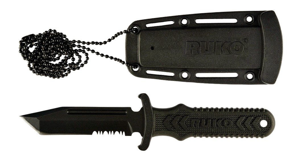 Buy RUKO RUK0098 440A TIN 3 Inch Tactical Neck Boot Knife online