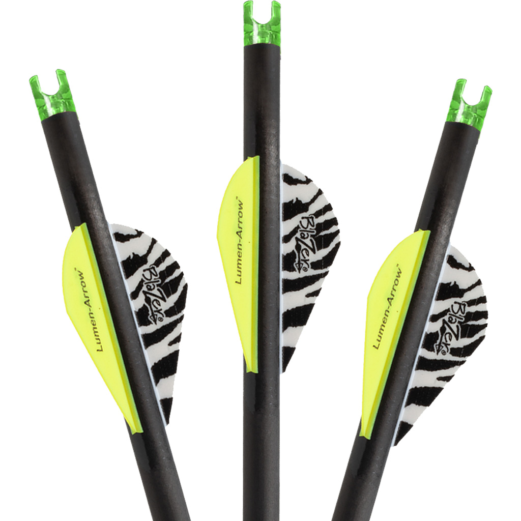 Lumenok BCAP3G Crossbow Bolts 20" Green Nocks 3pk Carbon Blazer Vanes