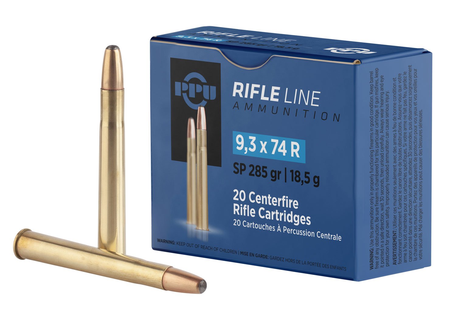 Prvi Partizan PP9374 9.3x74R 285gr Soft Point Rifle Ammo 20/Box