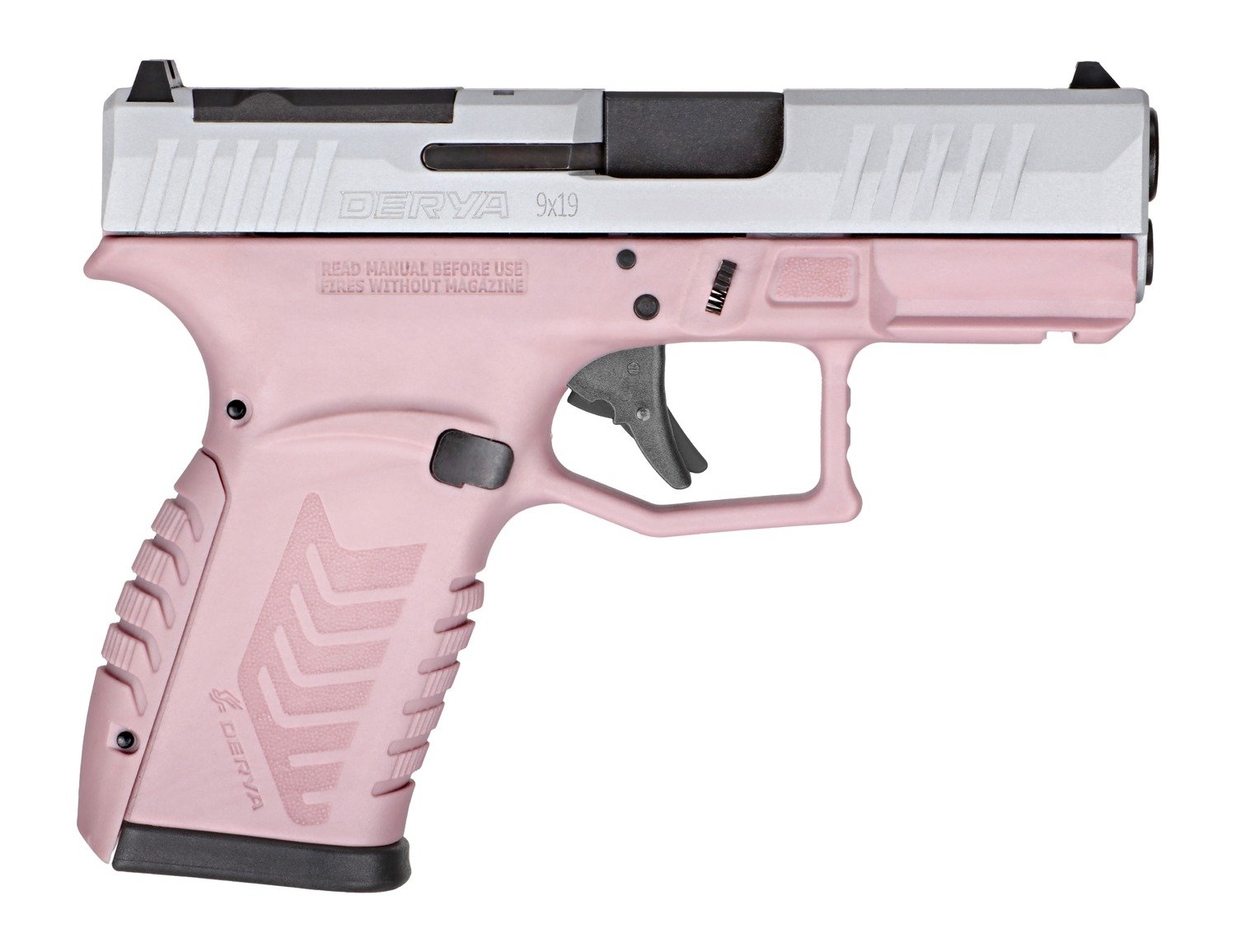 Derya DY9Z 9MM Semi-Auto Pistol 3.5in Barrel 15rd Pink/Silver