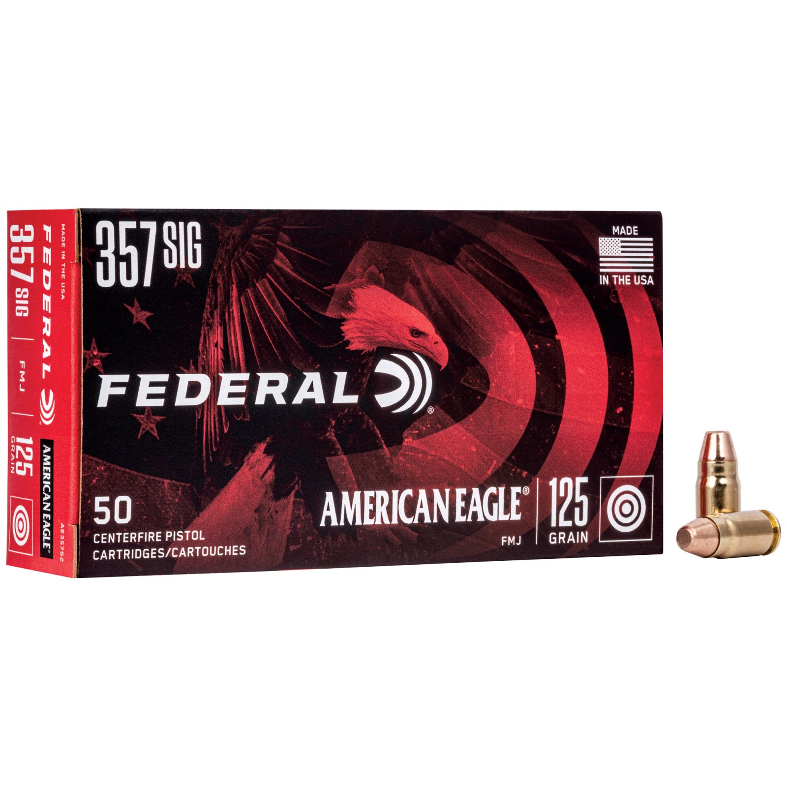 Buy Federal AE357S2 357 Sig 125 Grain FMJ 50 Rounds Box online