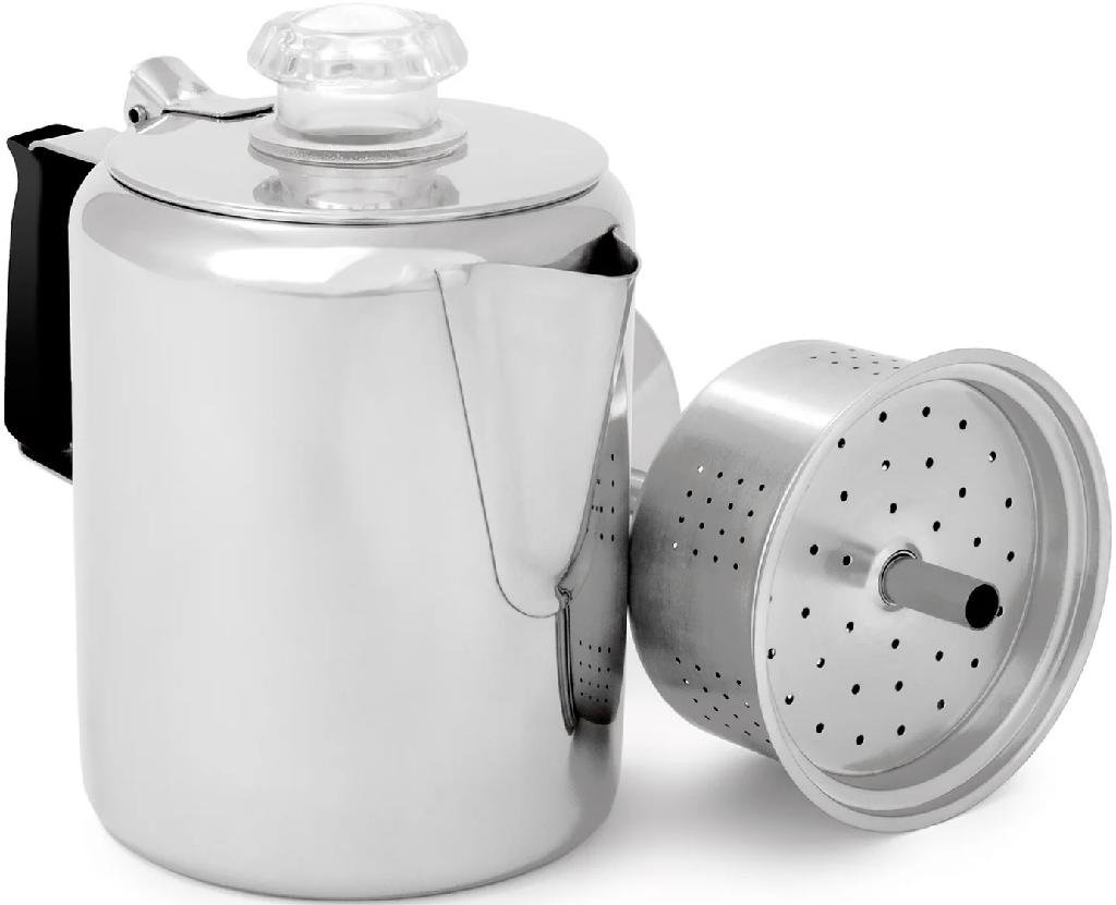 GSI 65206 Glacier Stainless Percolator 6-Cup Silicone Handle