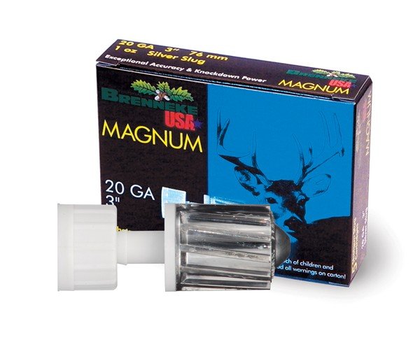 Brenneke SL203M 20GA 3" 1oz Slug 5rd Box Hunting Ammo - Brenneke - LEAD