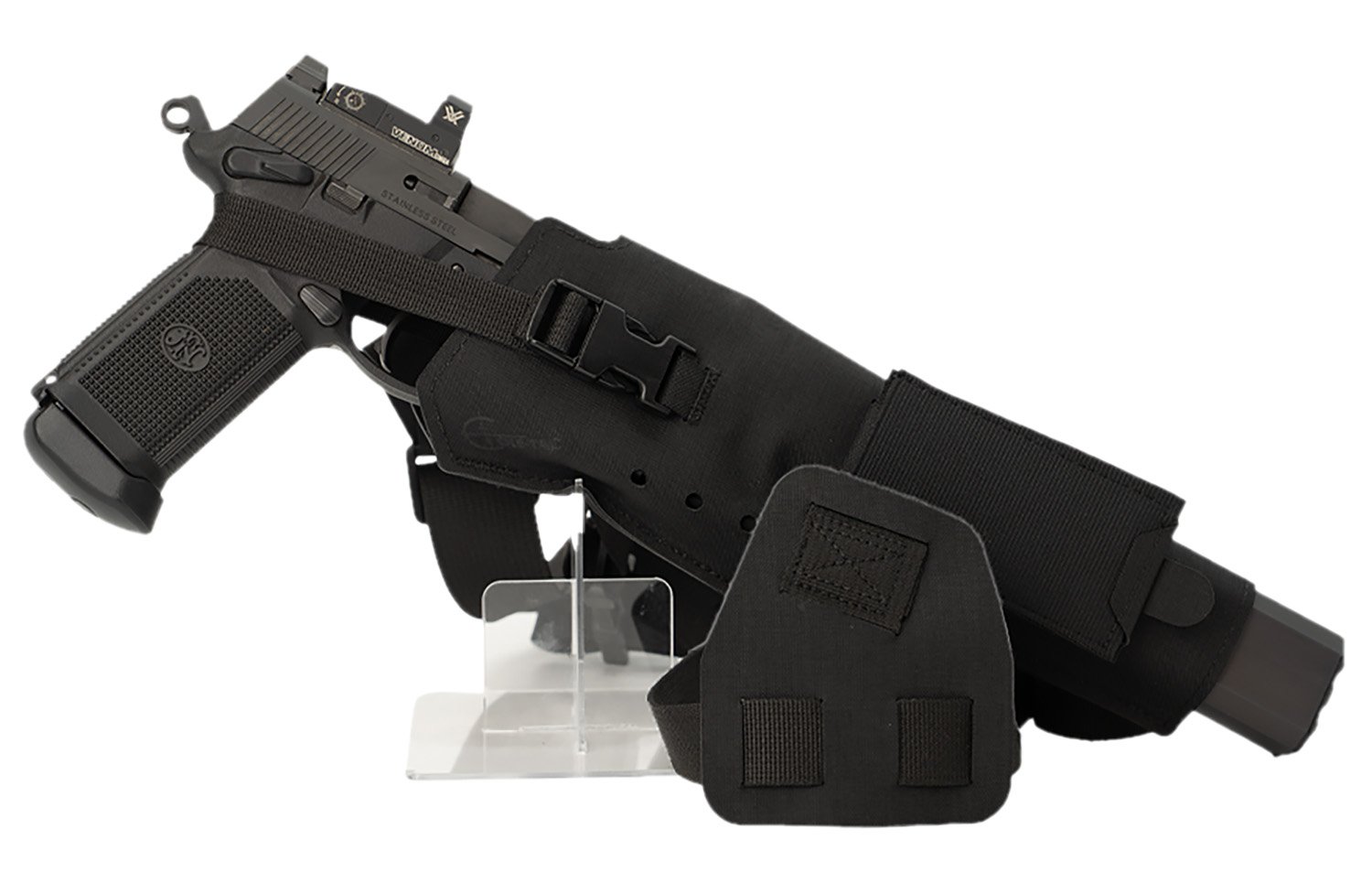 Cole-tac VWX101 Varmint Wrangler XL Pistol Holder Chest Black Right Hand - Cole-Tac - BLACK