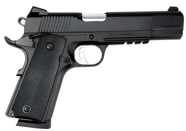SDS Tisas 1911 Duty 45 ACP, 5" Barrel, 8+1 Capacity, Black Cerakote Finish, Steel Picatinny Rail, Serrated Slide
