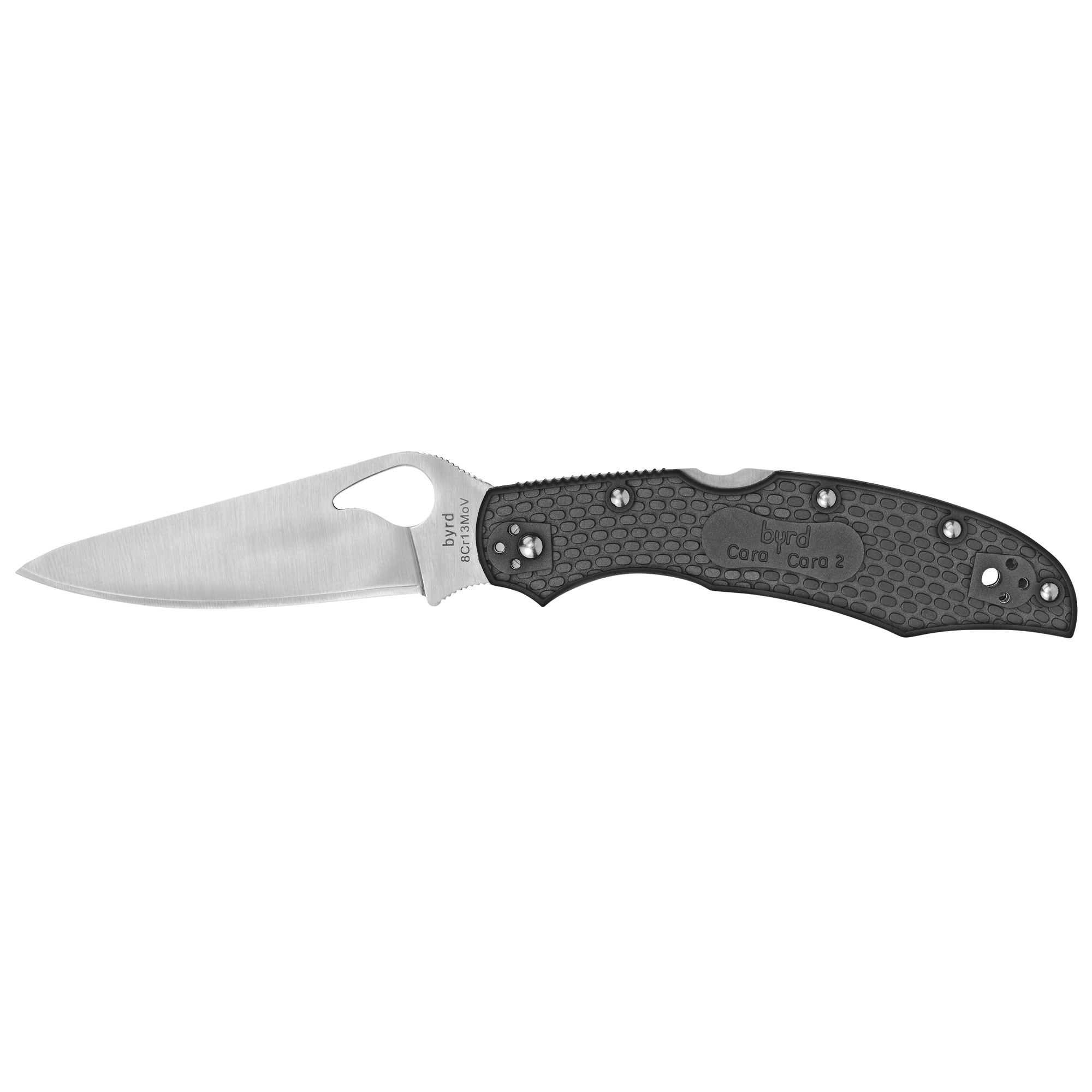 Spyderco BY03PBK2 Byrd Cara Cara 2 Lightweight 3.75" Folding Knife Black