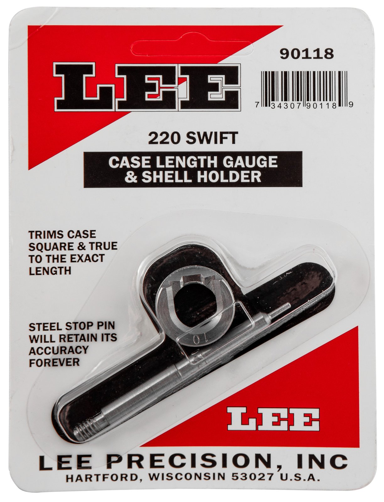 Lee Case Length Gage and Shell Holder .22 Swift