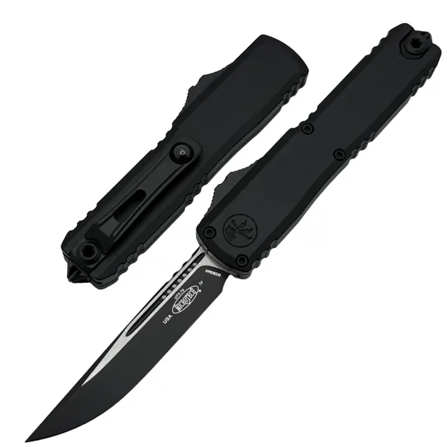 Microtech UTX-70 GEN IV 2.5 In Single Edge Standard Black Alum Handle