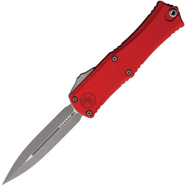 Microtech Hera II Mini 2.96 In D/E Red Apocalyptic ALU Handle