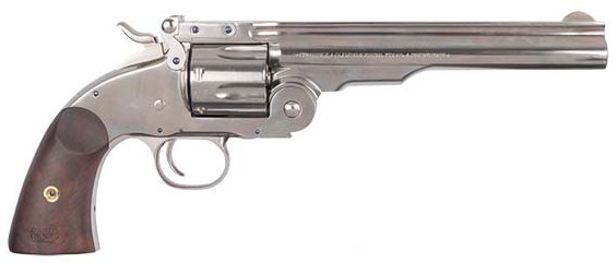 Cimarron Schofield Pats June 20th No.3 Revolver 45LC 7" Nickel Walnut