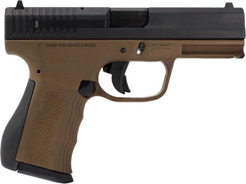 FMK Firearms DAO Compact Pistol 9mm Luger 4" Barrel Burnt Bronze - FMK Firearms - 9MM