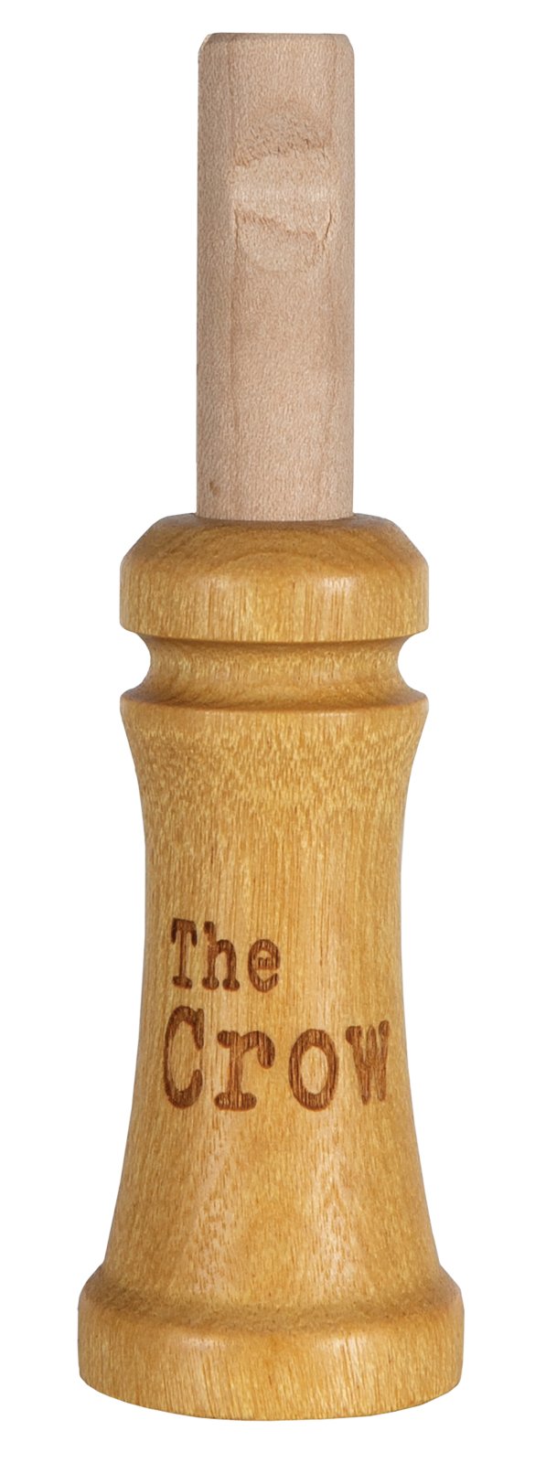 Primos 2912 Crow Call Wood Grain Trap - Custom Hardwood, Wide Range Sound, Laser Engraved, Made in USA