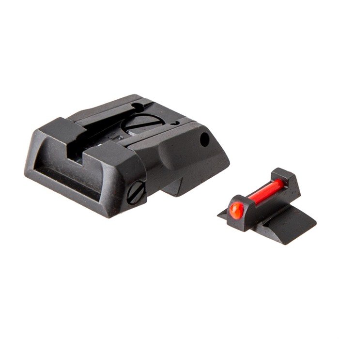 L.P.A. SIGHTS BLACK REAR/RED FRONT ADJUSTABLE SIGHT SET NOVAK STYLE - LPA