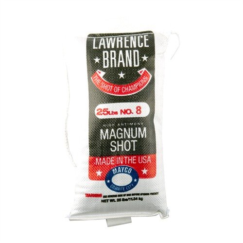 Buy Lawrence LAW#8M Magnum Lead Shot #8 25 lbs Bag online