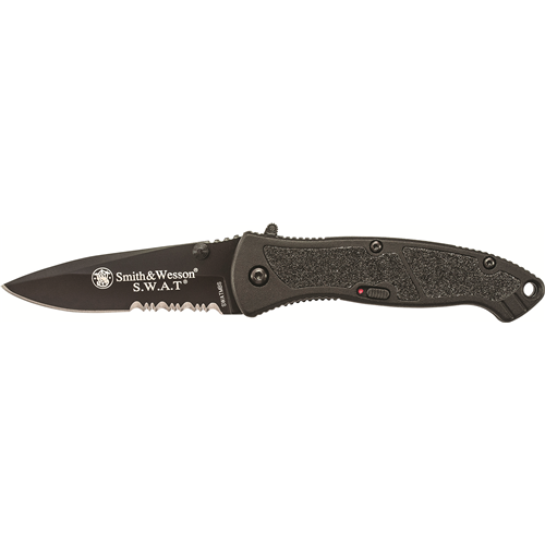 Smith & Wesson SWATMB Assisted 3.125 in Black Combo Blade Aluminum Hndl