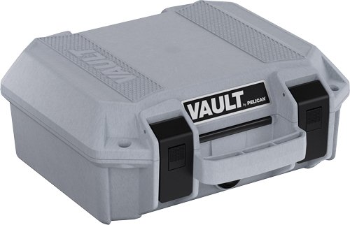 Pelican VCV100-0000-GRY Vault Small Pistol Case with Foam Ghost Gray - Pelican