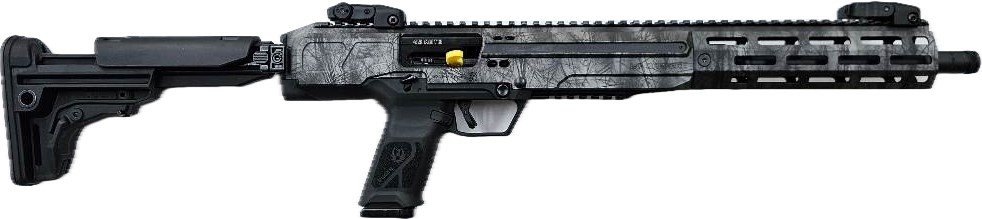 Ruger 19317 LC Carbine 45 Auto 13+1 Frazzled Camo Cerakote 16.25" Barrel - Ruger - 45 ACP