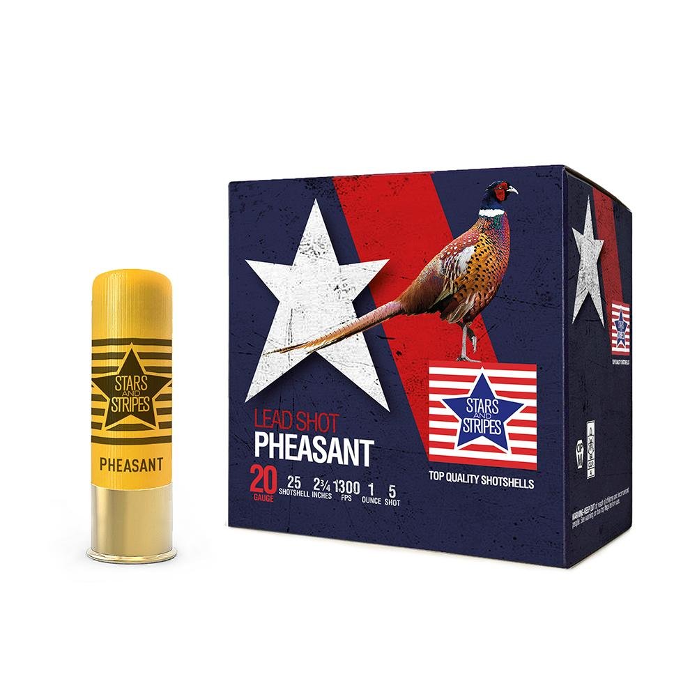 PPU Stars & Stripes Pheasant Load Shotshells 20ga 2-3/4" 1oz 1300 fps #5 25/ct