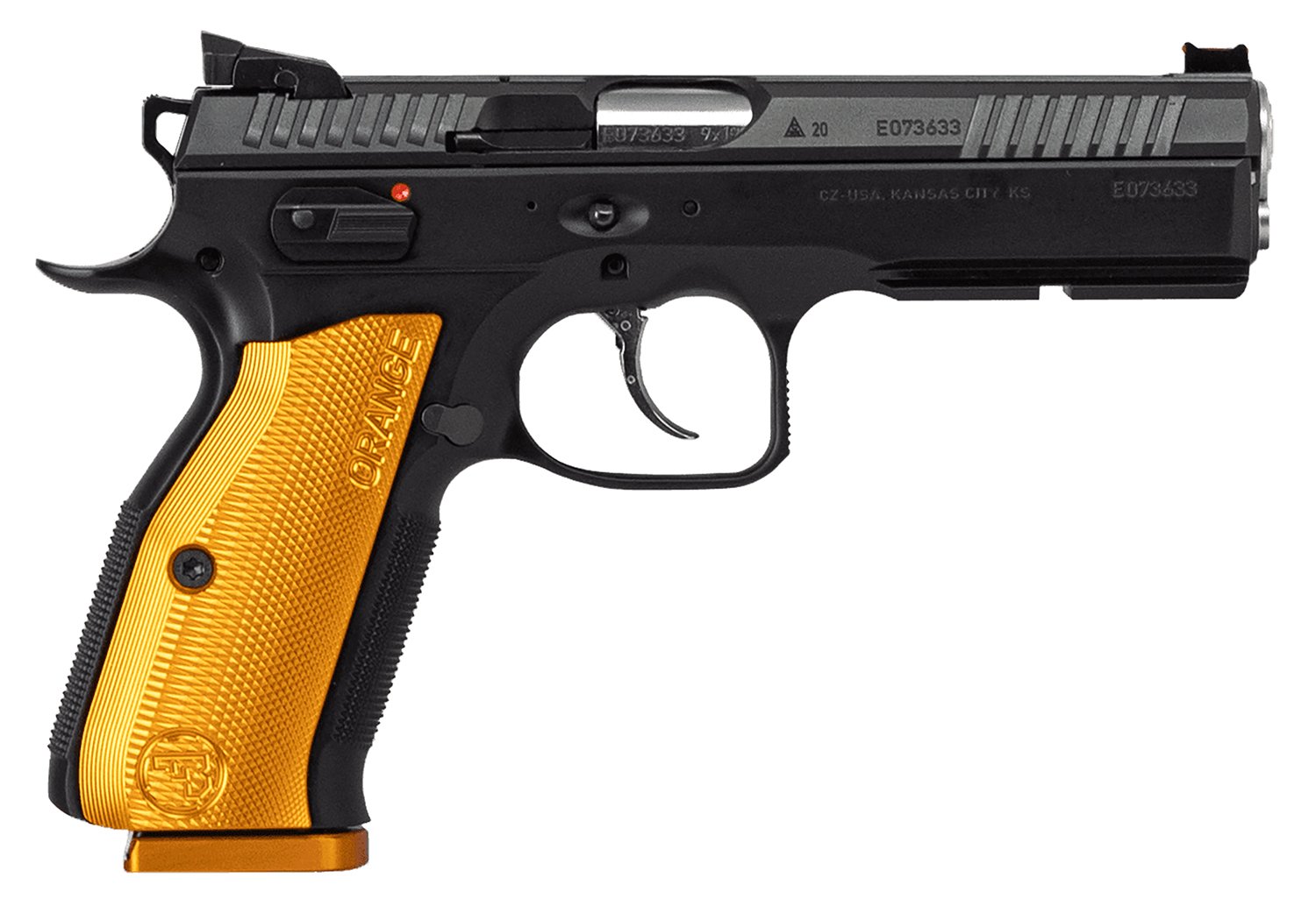 CZ Shadow 2 Orange 9mm Luger 4.89" 17+1 Black Finish Steel Slide