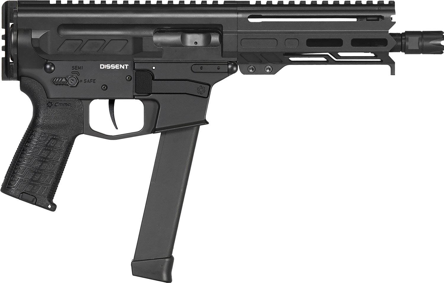 CMMG DISSENT MkGs 9mm Luger AR-Style Pistol 6.5" Black