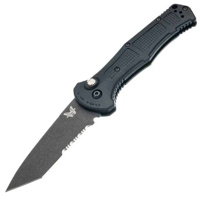 Benchmade Claymore 9071SBK-02 154CM 3.6 In Black Combo Tanto Auto - Benchmade