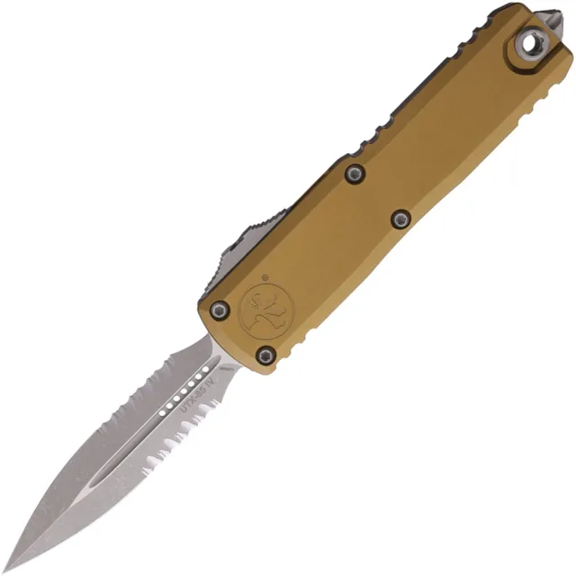 Microtech UTX-85 G4 3.1 In D/E PS Apocalyptic Tan Alu Handle