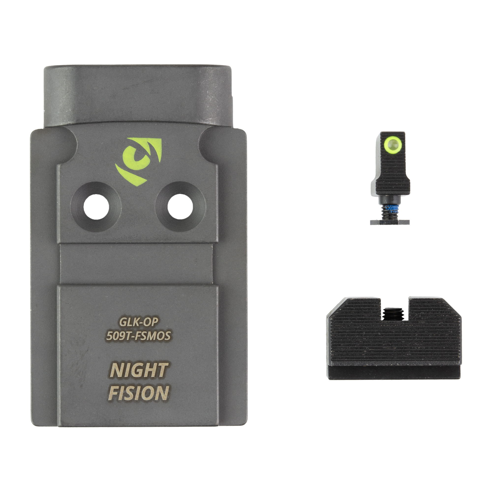 Night Fision Optic Plate + Backup Sight Combo Yellow Front Night Sight