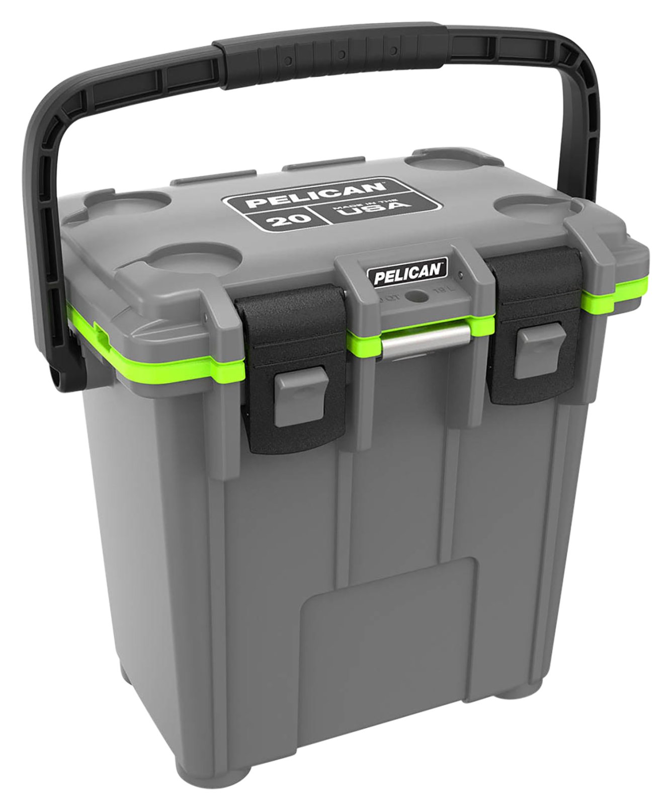 Buy Pelican 20Q-1-DKGRYEGRN 20QT Elite Cooler Gray/Green Polypropylene online