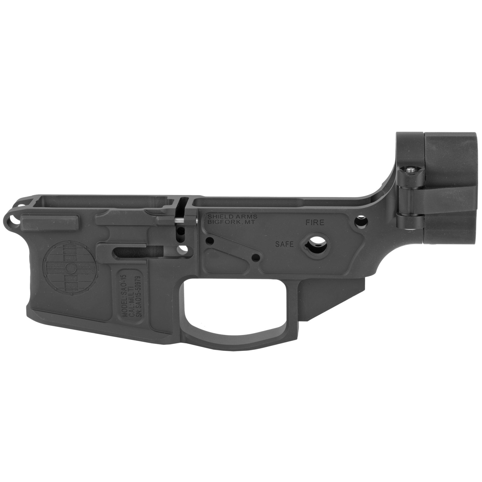 Shield Arms SA-15-SLU Stripped Lower Receiver, 223/556, Folding, Black