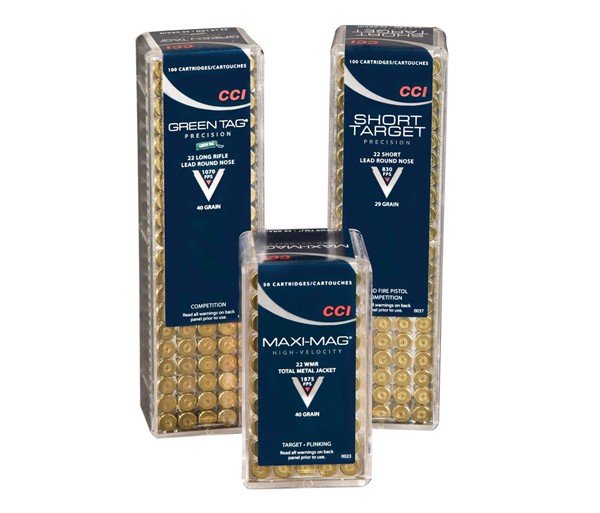 CCI/Speer High Velocity Ammo 22S 29Gr Gilded Lead Roundnose 100 5000 (0027)