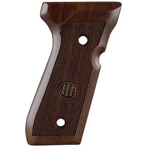 Beretta JG92FSW Walnut Grips Checkered with Medallion for 92/M9 Series