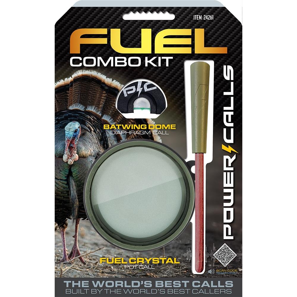 Power Calls Fuel Turkey Call Combo Kit Fuel Crystal Call and Batwing Dome Mouth Call