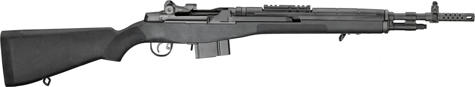 Springfield Armory M1A Scout Squad Semi-Auto Rifle, Black Composite Stock, 7.62x51mm NATO, 18-inch Barrel, 10 Round Capacity, Adjustable Sights - Springfield Armory - 7.62 x 51mm | 308 Win