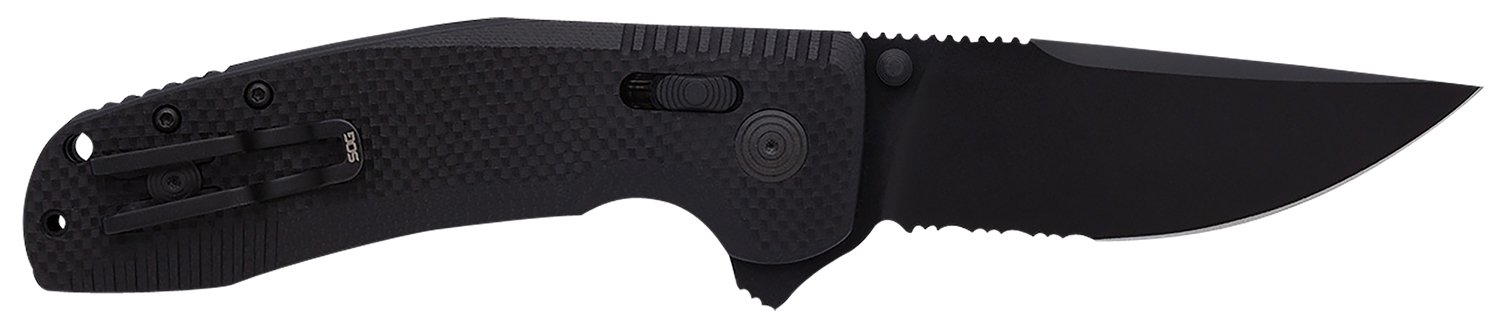 SOG SOG-TAC XR Folding Knife 3.39 in Cryo D2 Steel Black G10 Handle