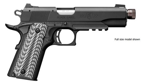 Browning 1911-22 Black Label SR 22 LR 4.875 in Matte Black 10 Round SA - Browning - 22 LR