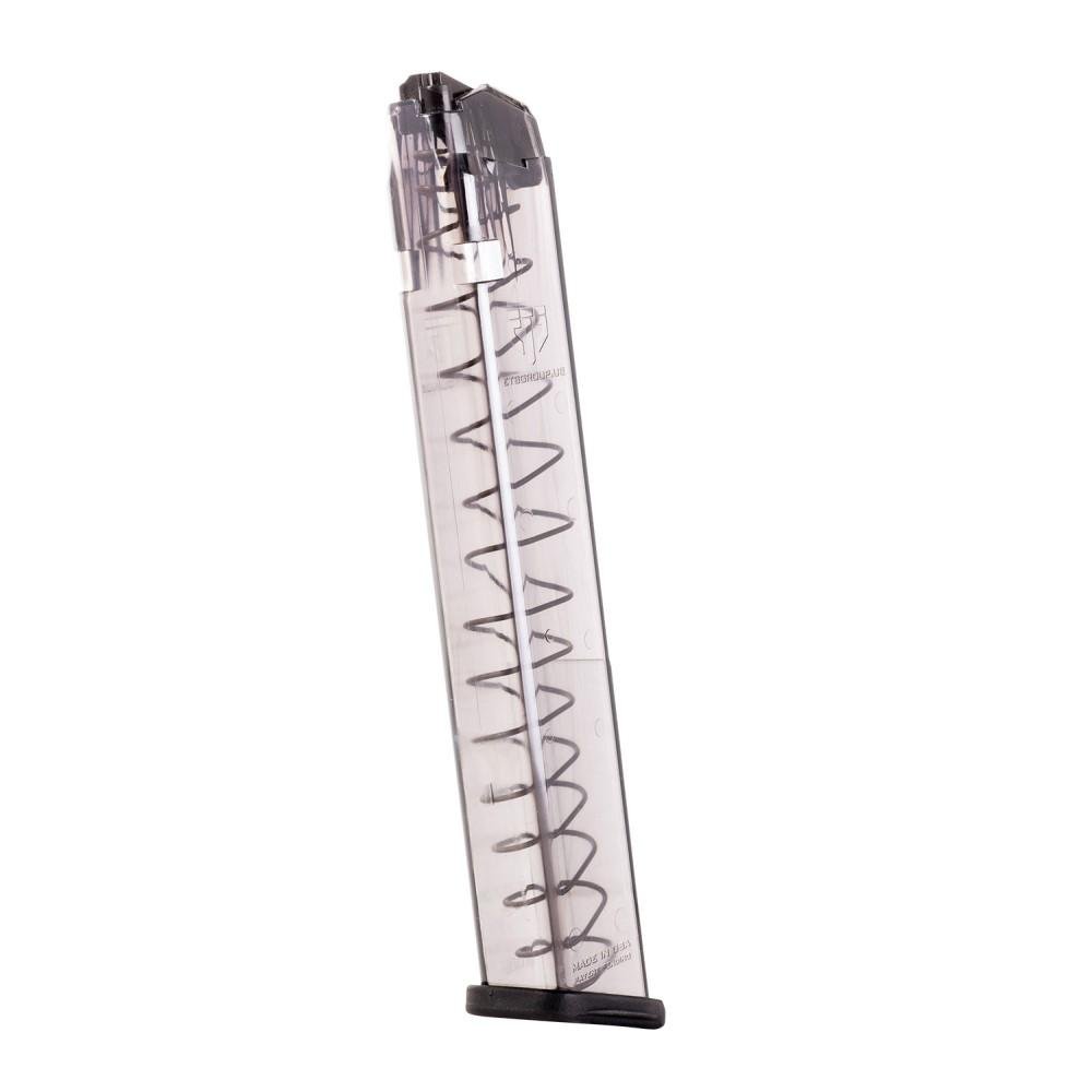 Buy ETS Group OMGGLK18 Omega 32rd 9mm Glock 17/19 Mag Translucent Smoke online